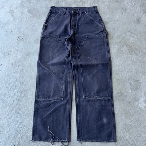 Vintage Y2K Carhartt black double knee work wear carpenter pants - Picture 1 of 7